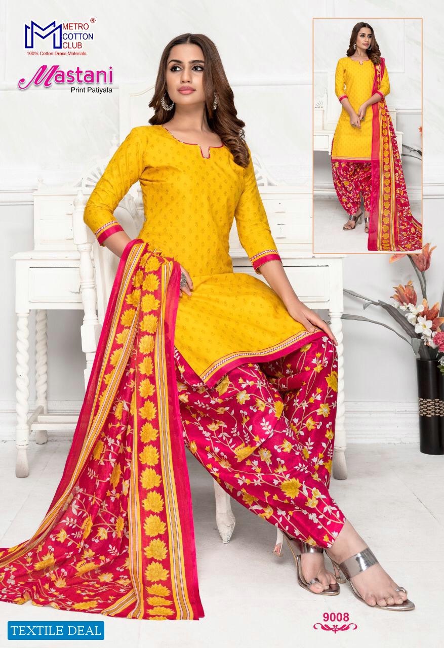 Metro Cotton Club Mastani Print Patiyala Vol-10 Wholesale Dress Material