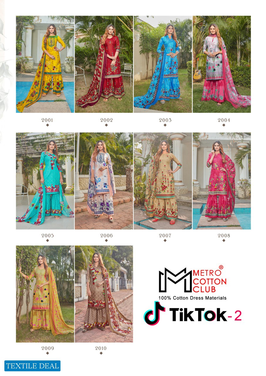 Metro Cotton Club Tik Tok Vol-2 Wholesale Dress Material