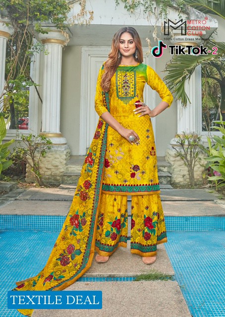 Metro Cotton Club Tik Tok Vol-2 Wholesale Dress Material
