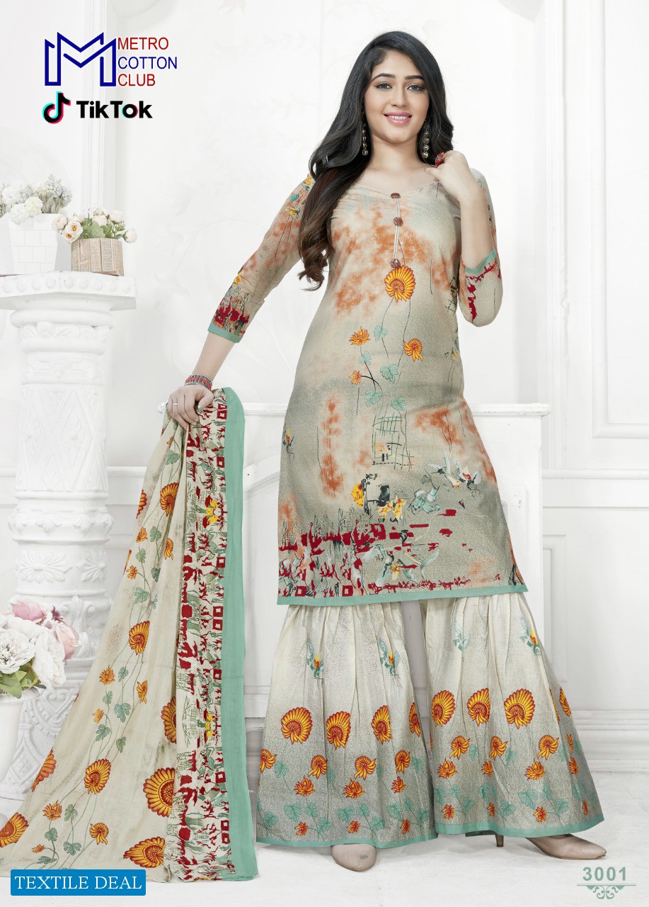Metro Cotton Club Tik Tok Vol-3 Wholesale Dress Material