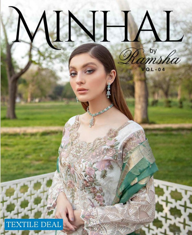 Minhal Ramsha Vol-4 Wholesale Luxury Pakistani Dress Collection