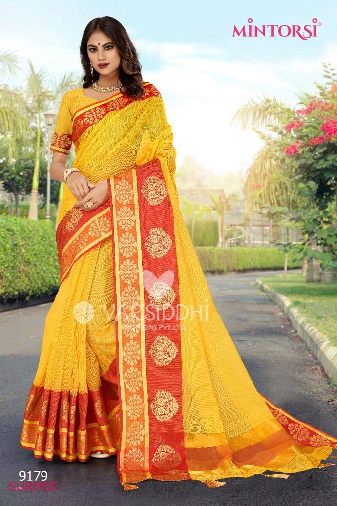 Mintorsi Surmee Wholesaler Cotton Silk Ethnic Sarees