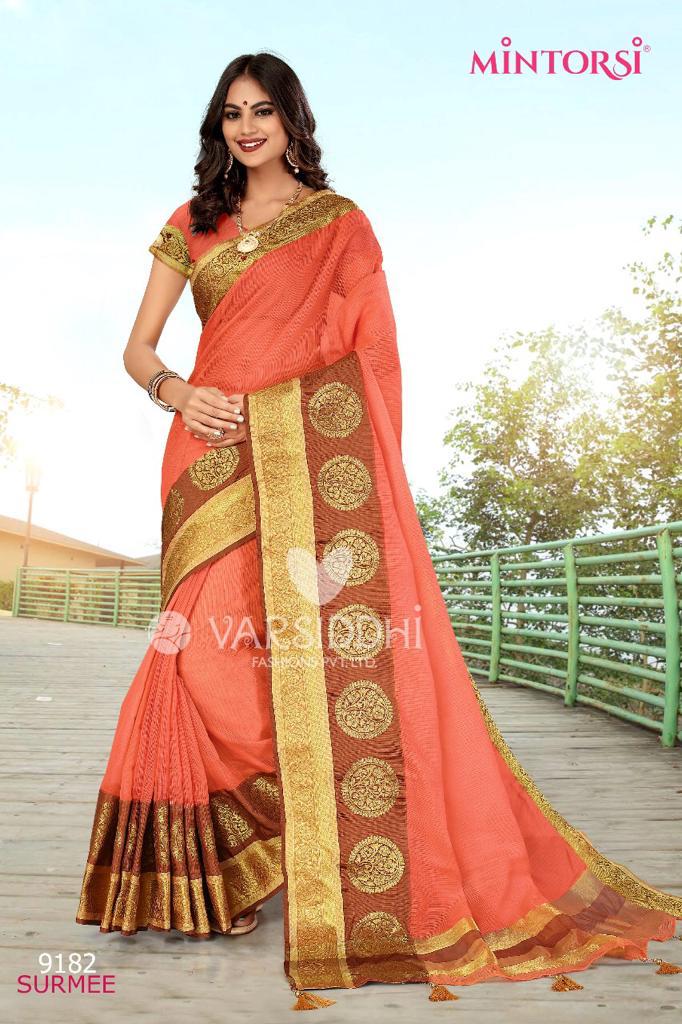 Mintorsi Surmee Wholesaler Cotton Silk Ethnic Sarees