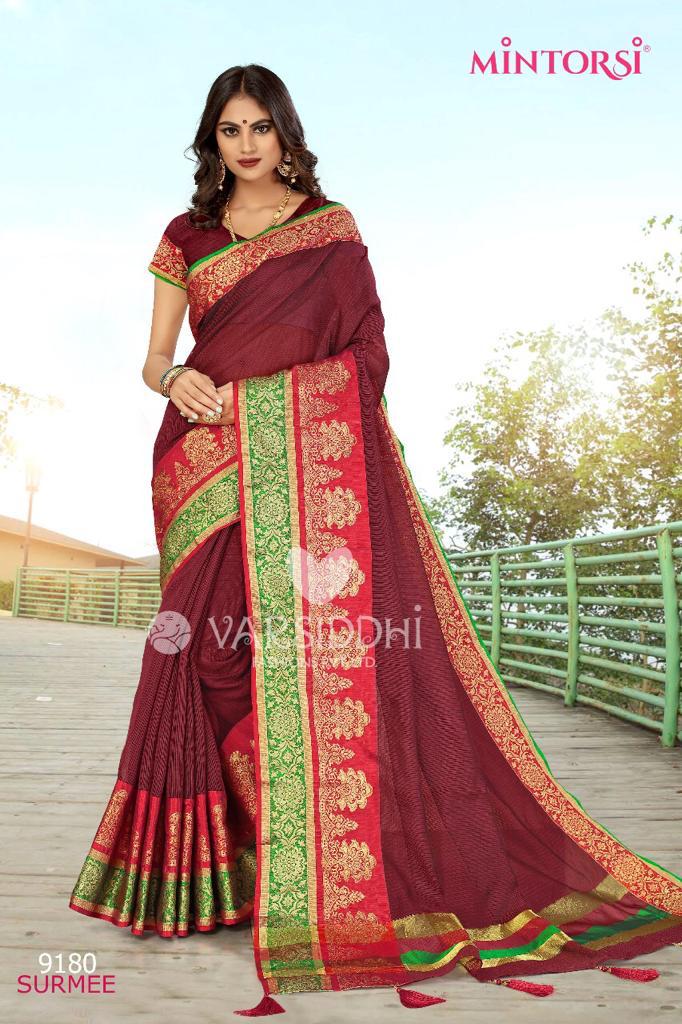 Mintorsi Surmee Wholesaler Cotton Silk Ethnic Sarees