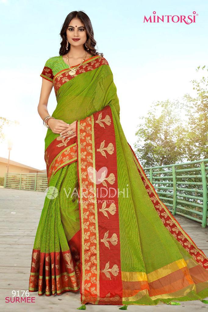 Mintorsi Surmee Wholesaler Cotton Silk Ethnic Sarees