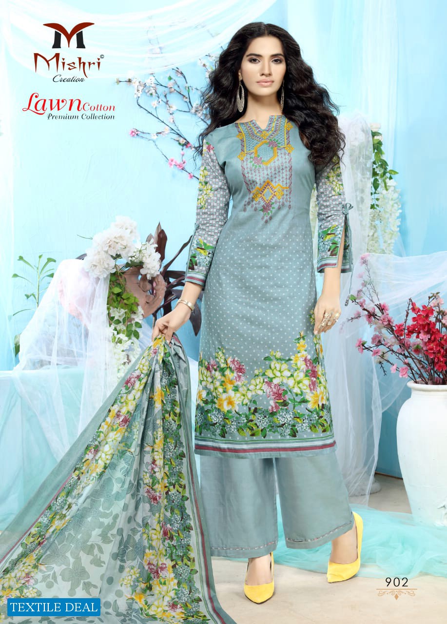 Mishri Lawn Cotton Karachi Printed Dress Material