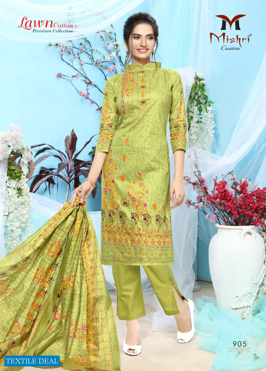 Mishri Lawn Cotton Karachi Printed Dress Material