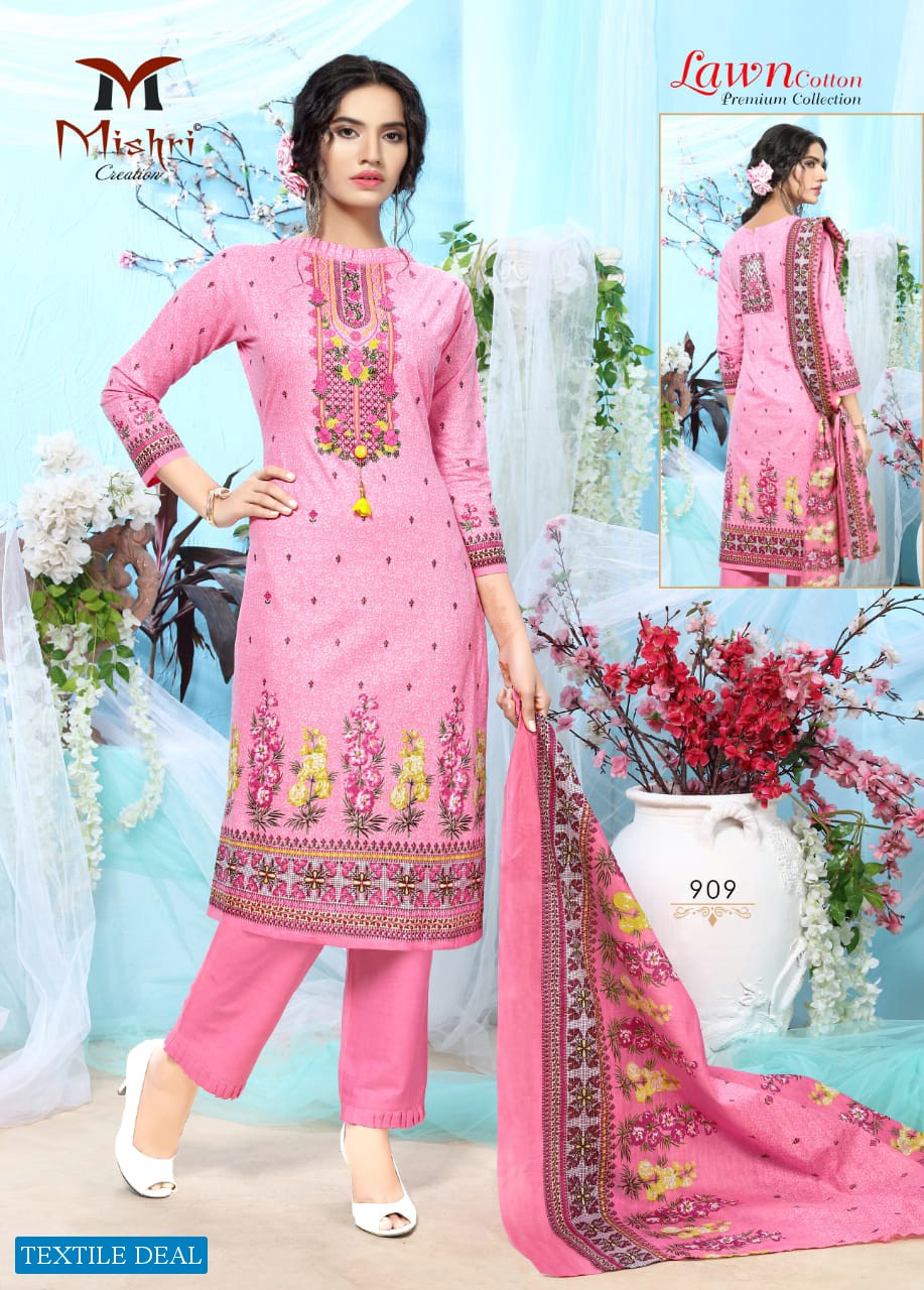 Mishri Lawn Cotton Karachi Printed Dress Material