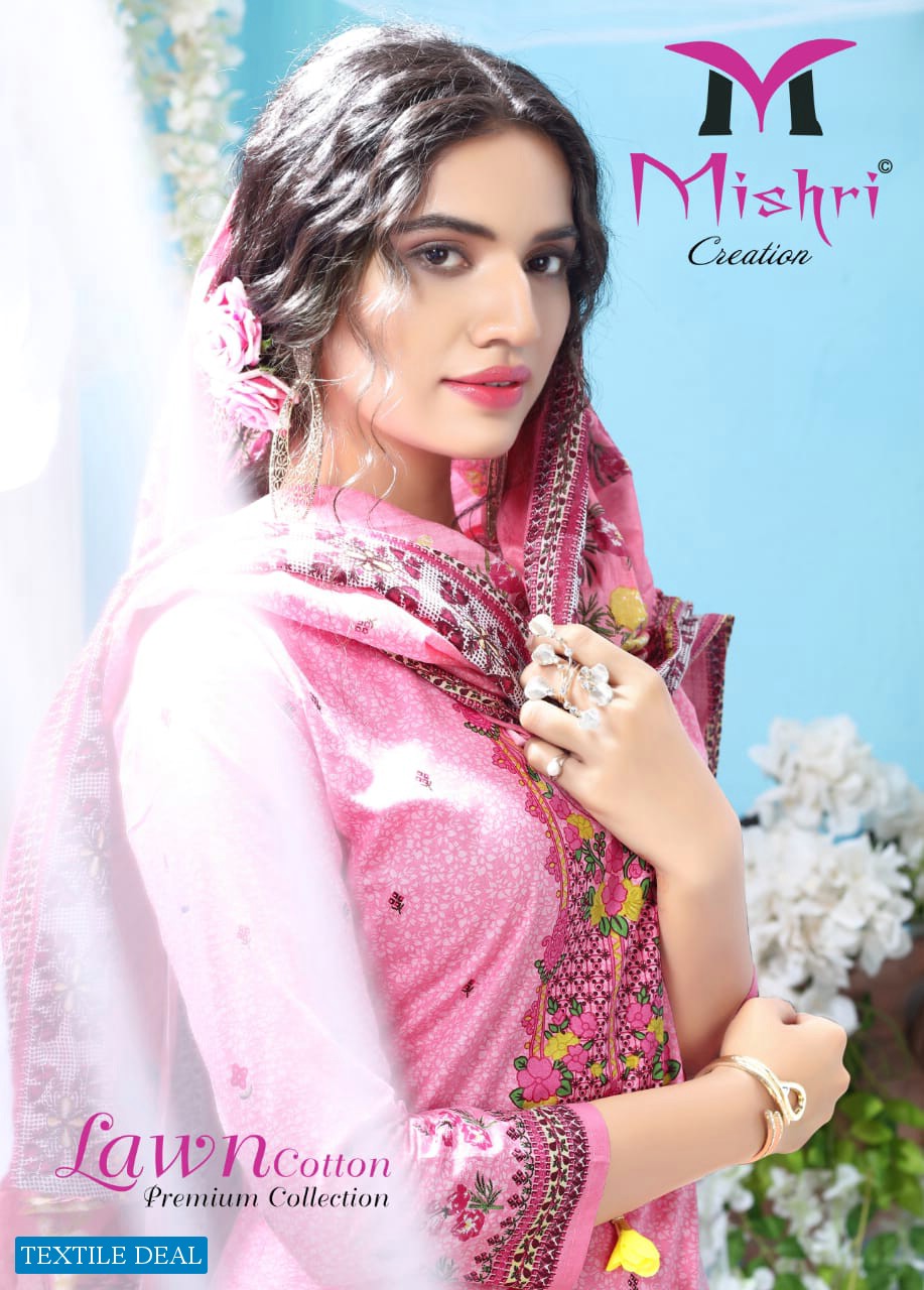 Mishri Lawn Cotton Karachi Printed Dress Material