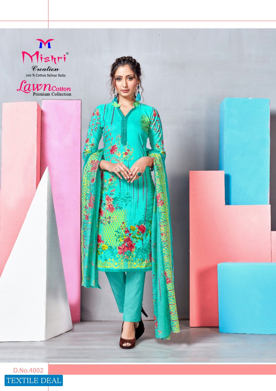 Mishri Lawn Karachi Cotton Vol-4 Wholesale Shopping Lawn Printed Dress Material