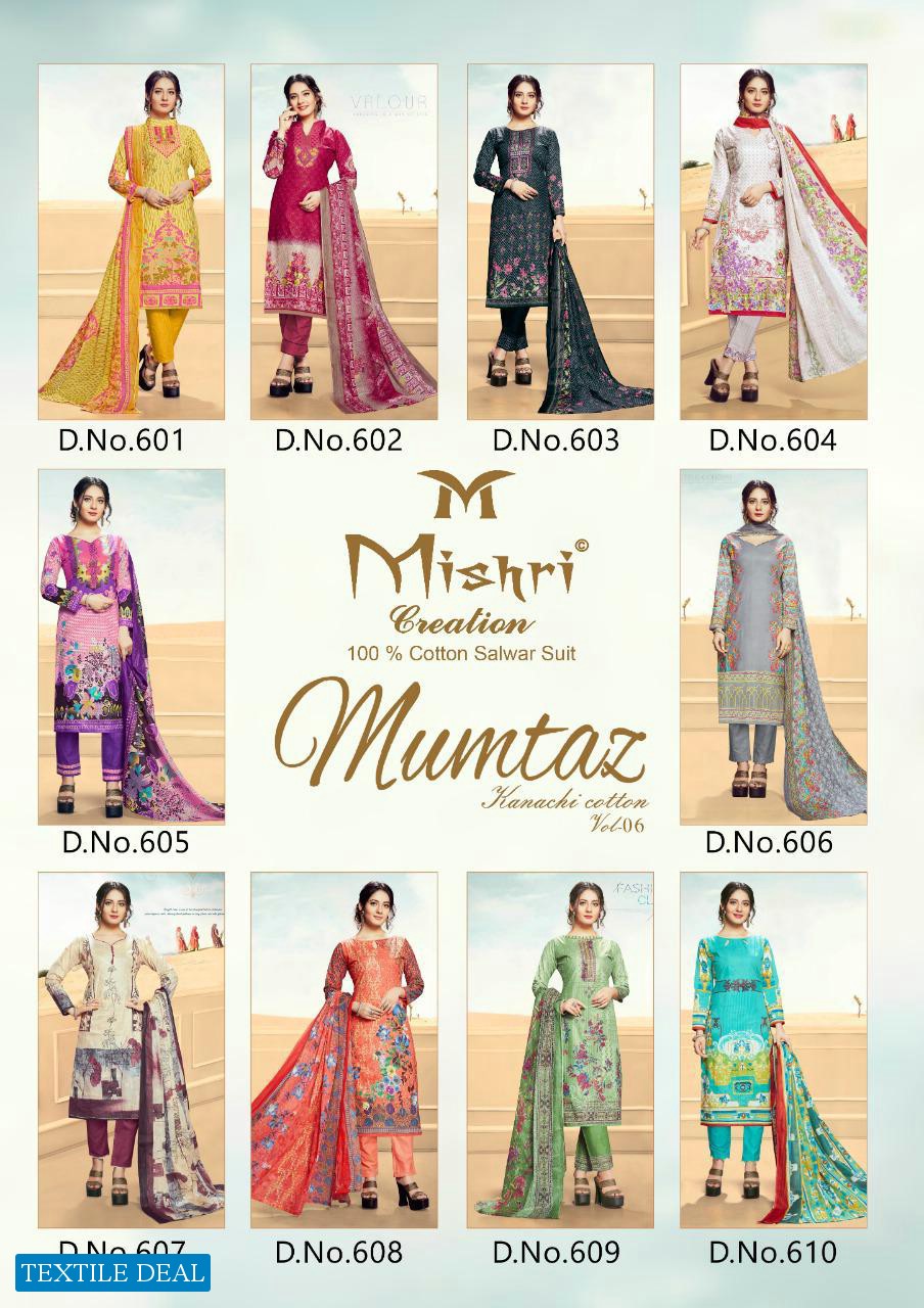 Mishri Mumtaz Vol-6 Wholesale Krachi printed Dress Material