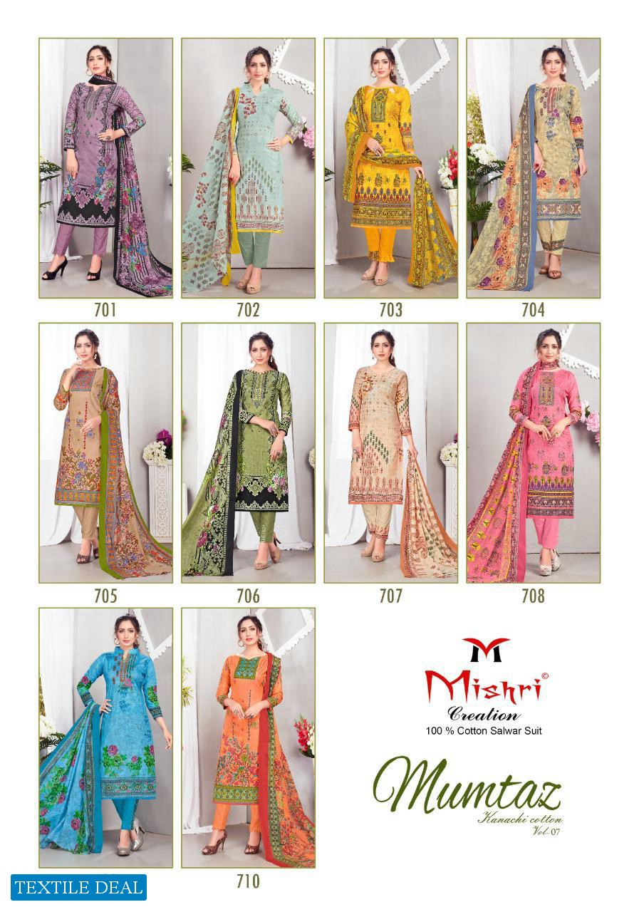 Mishri Mumtaz Vol-7 Wholesale Krachi printed Dress Material