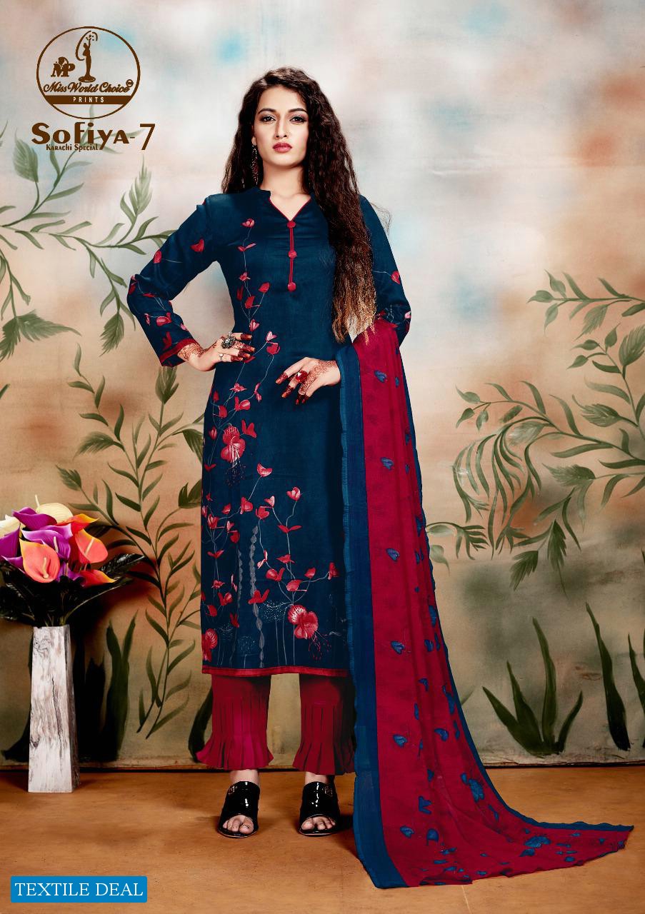 Miss World Sofiya Karachi Vol-7 Wholesale Printed Dress Material