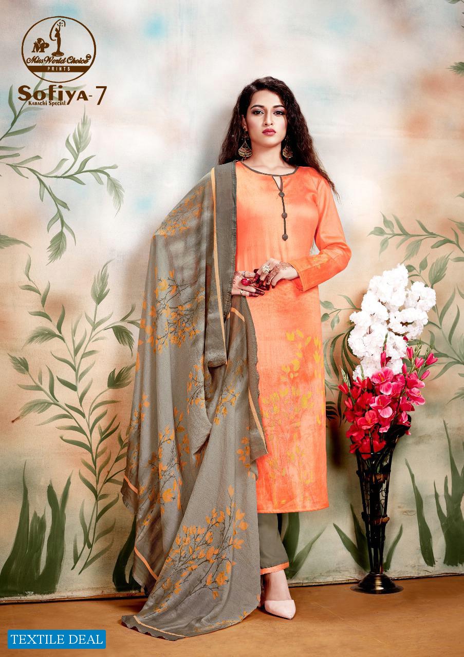 Miss World Sofiya Karachi Vol-7 Wholesale Printed Dress Material