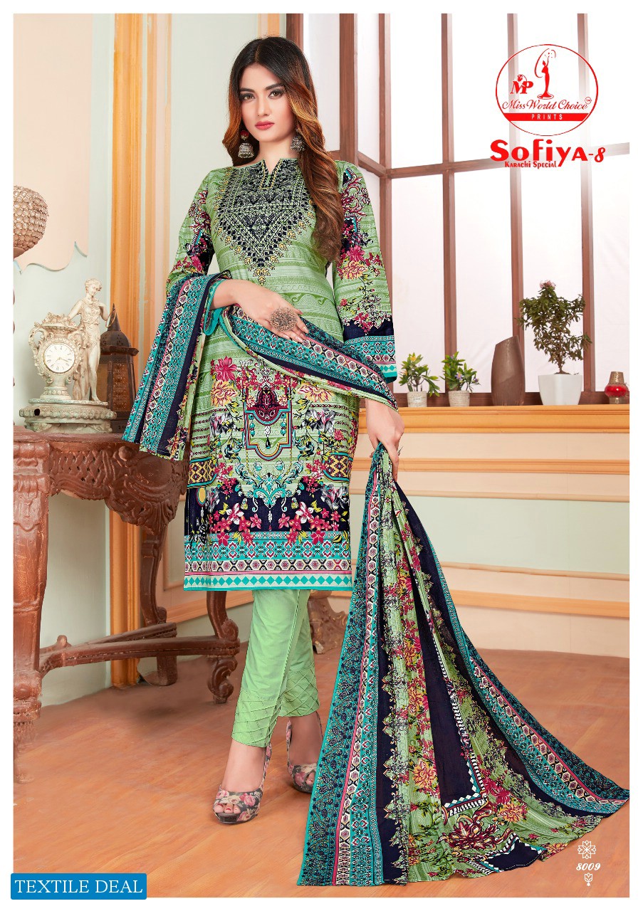 Miss World Sofiya Karachi Vol-8 Wholesale Printed Dress Material