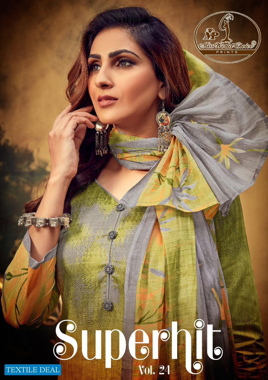 Miss World Superhit Vol-24 Wholesale printed Dress Material