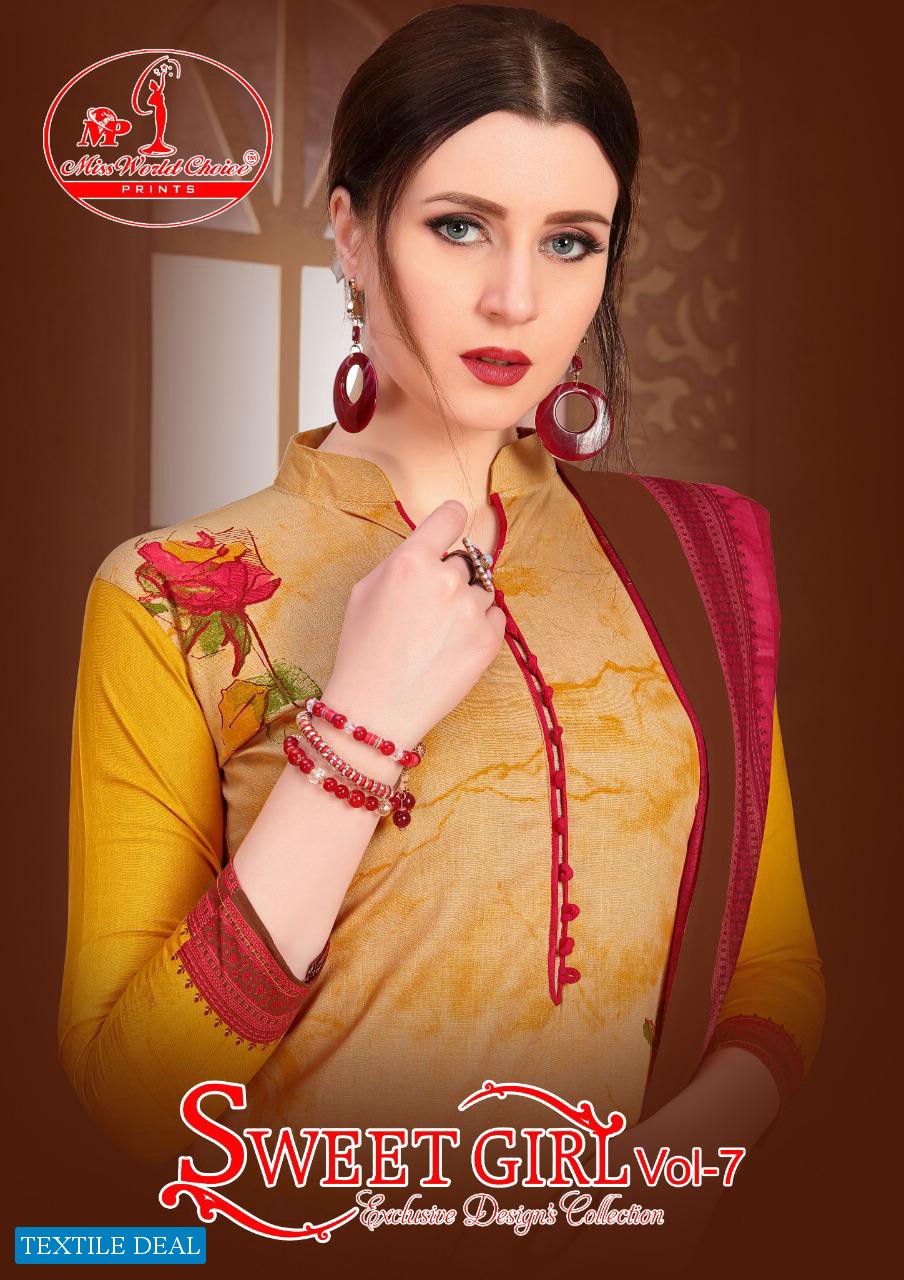 Miss World Sweet Girl Vol-7 Wholesale printed Dress Material