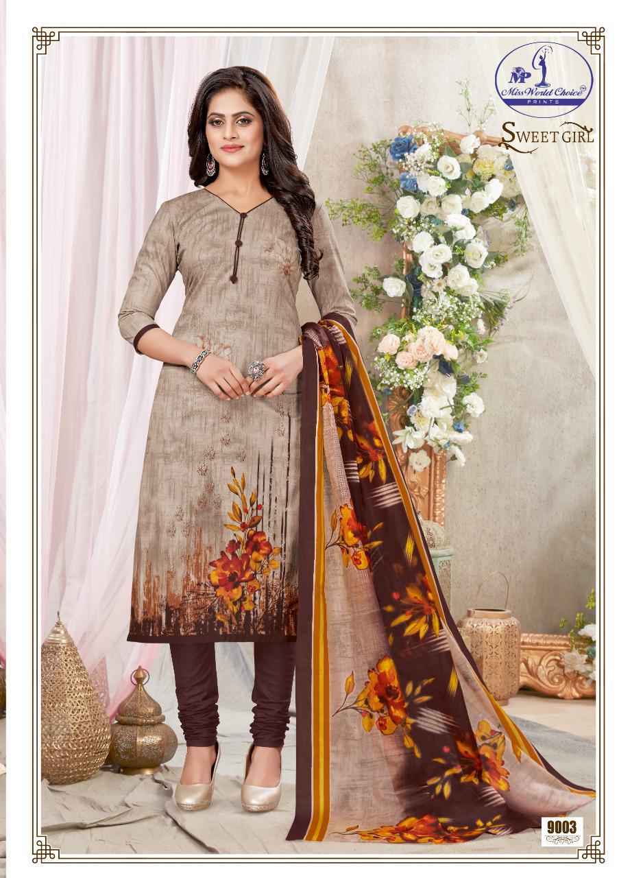 Miss World Sweet Girl Vol-9 Wholesale Printed Dress Material