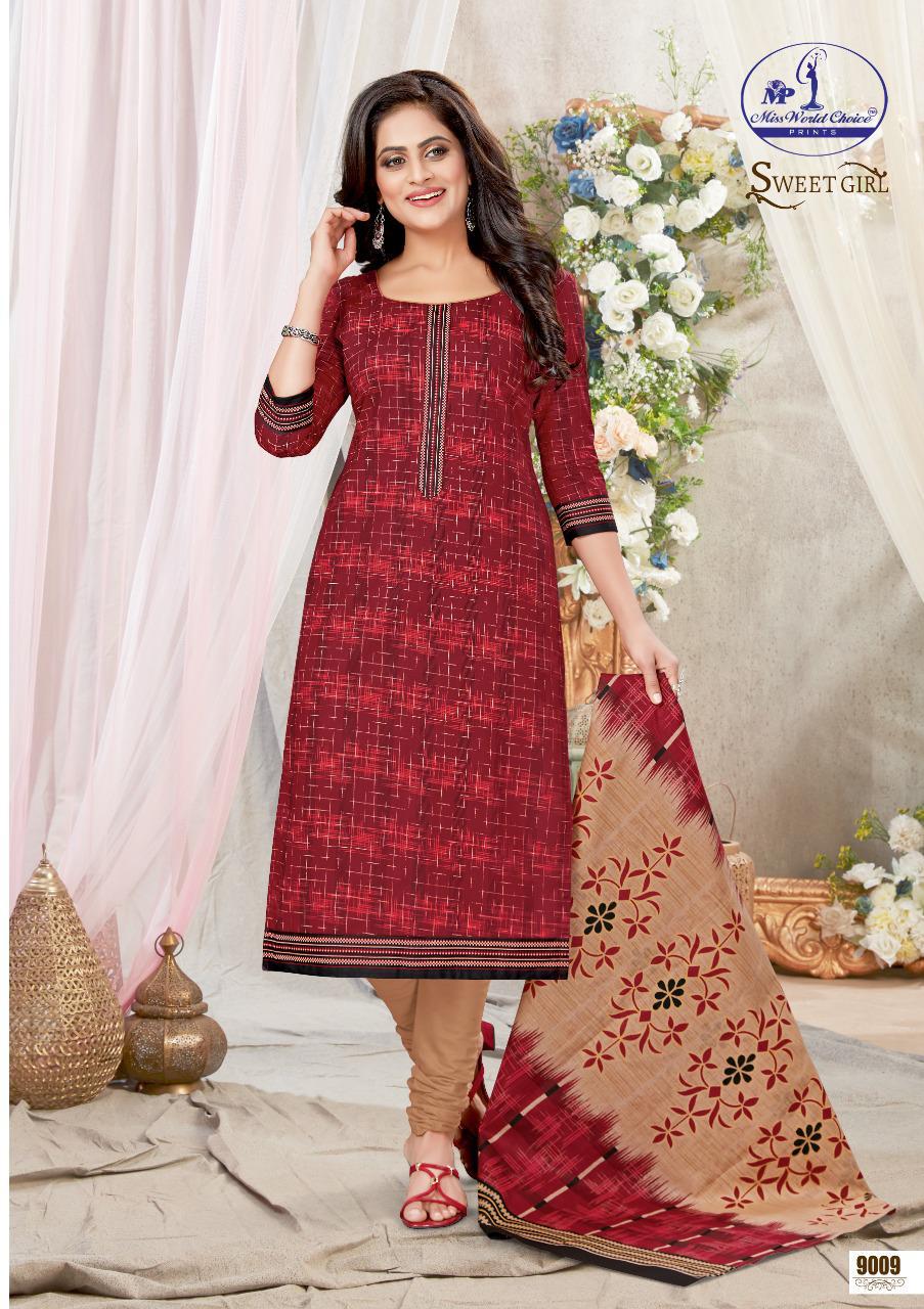 Miss World Sweet Girl Vol-9 Wholesale Printed Dress Material