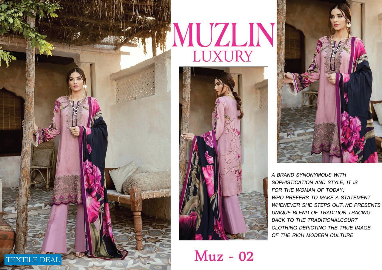 Muzlin Luxury Wholesale Pure Cotton Printed Dress Material