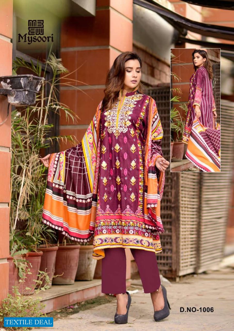 Mysoori Maira Hasan Wholesale Lawn Cotton Dress Material