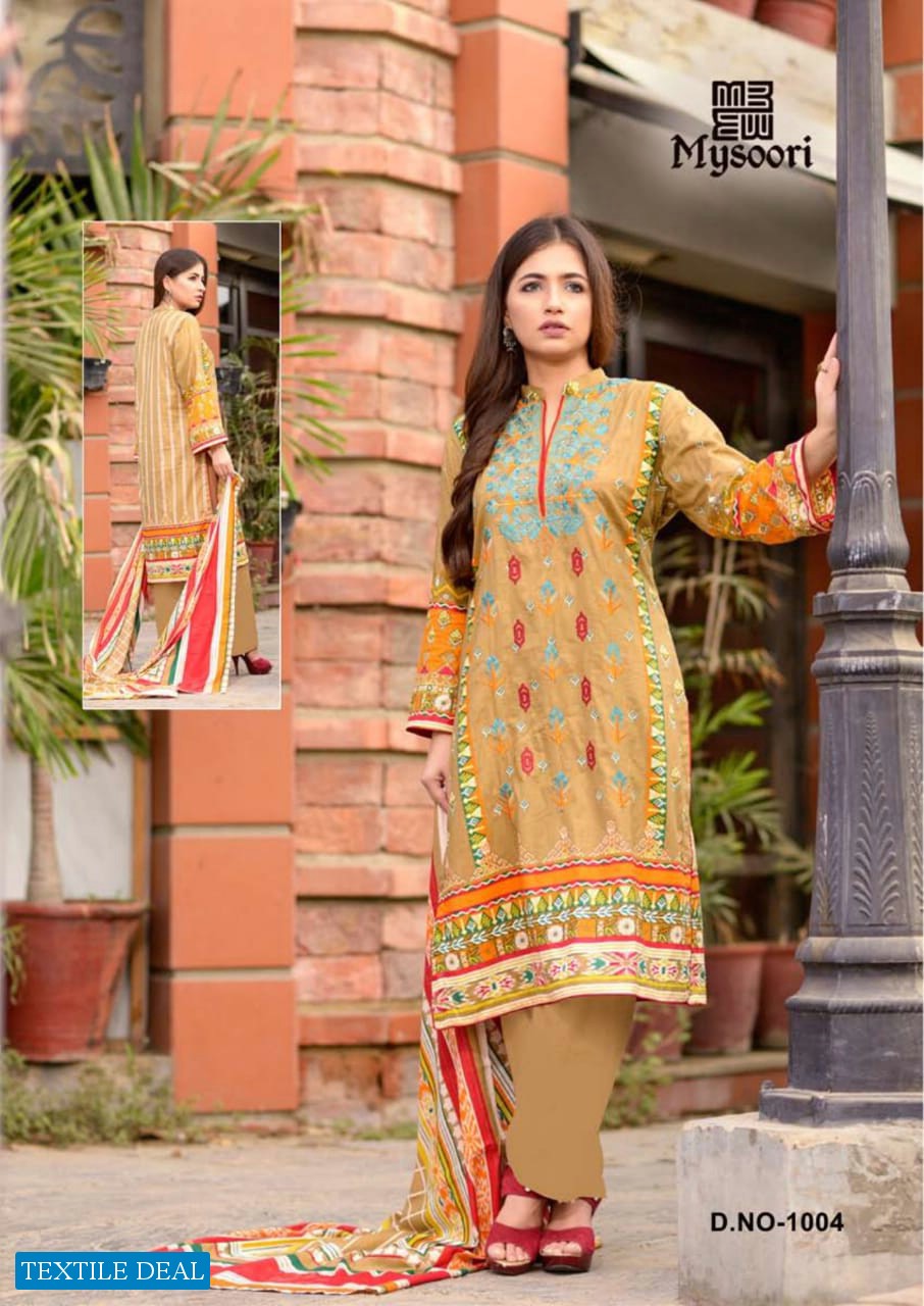 Mysoori Maira Hasan Wholesale Lawn Cotton Dress Material