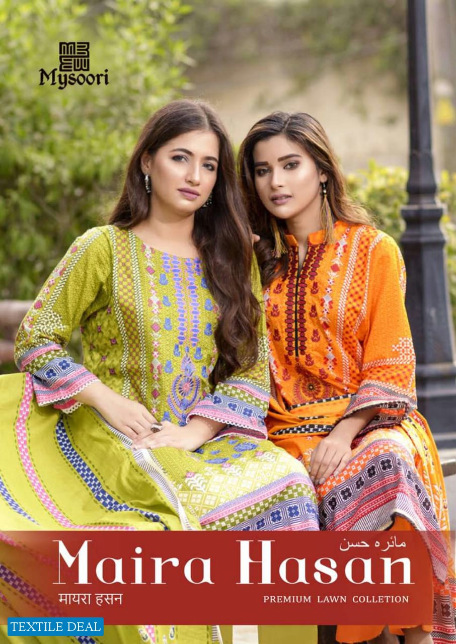 Mysoori Maira Hasan Wholesale Lawn Cotton Dress Material