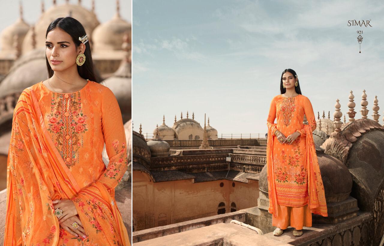 NIHAR VOL 2 BY GLOSSY SIMAR PURE GEORGETTE EMBROIDERY WORK DIGITAL PRINT SALWAR KAMEEZ