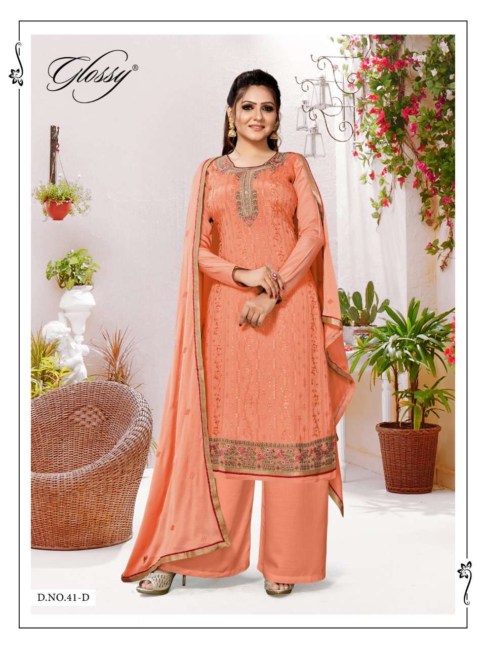 NOOR BY GLOSSY VISCOSE CHINON EXCLUSIVE SALWAR KAMEEZ WHOLESALER