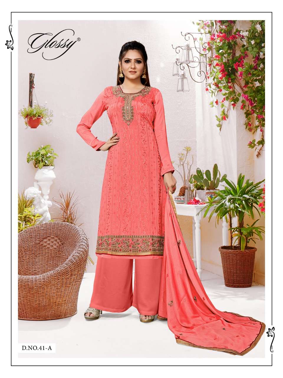 NOOR BY GLOSSY VISCOSE CHINON EXCLUSIVE SALWAR KAMEEZ WHOLESALER