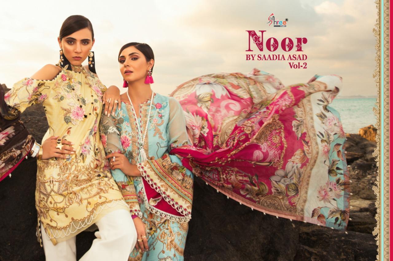 NOOR BY SAADIA ASAD VOL 2 OF SHREE FABS COTTON PRINT WITH EMBROIDERY PAKISTANI SUITS