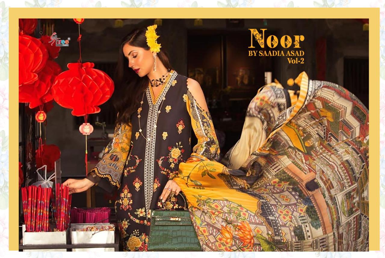 NOOR BY SAADIA ASAD VOL 2 OF SHREE FABS COTTON PRINT WITH EMBROIDERY PAKISTANI SUITS