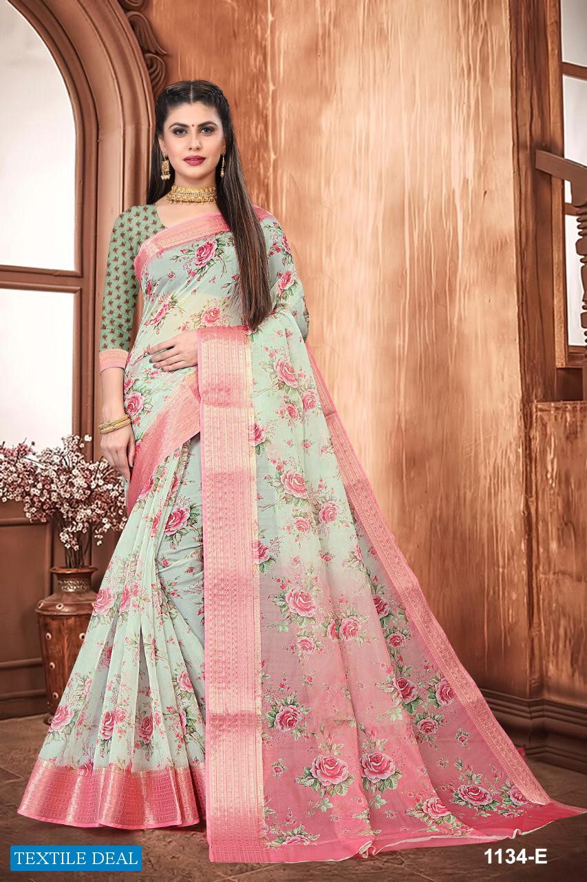 NP 1134 Wholesale Fine Fabrics Indian Sarees