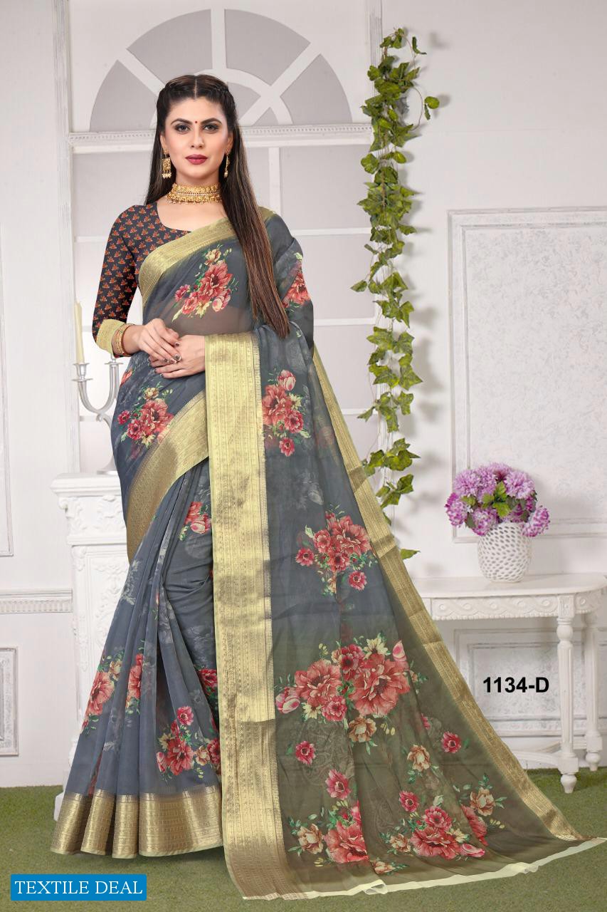 NP 1134 Wholesale Fine Fabrics Indian Sarees