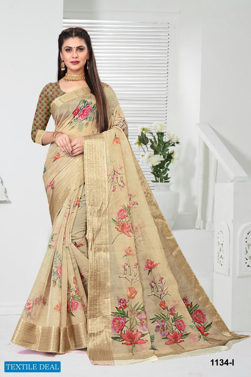 NP 1134 Wholesale Fine Fabrics Indian Sarees