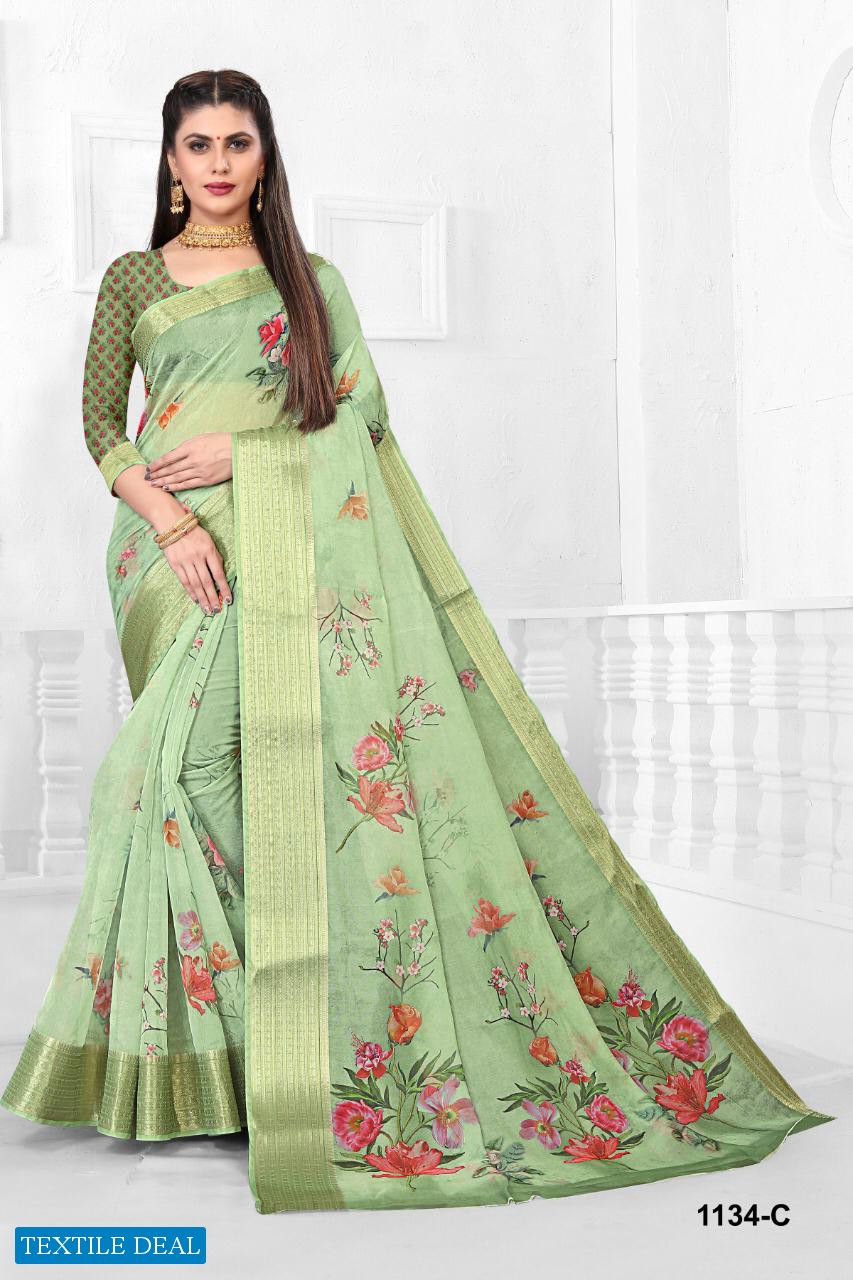 NP 1134 Wholesale Fine Fabrics Indian Sarees