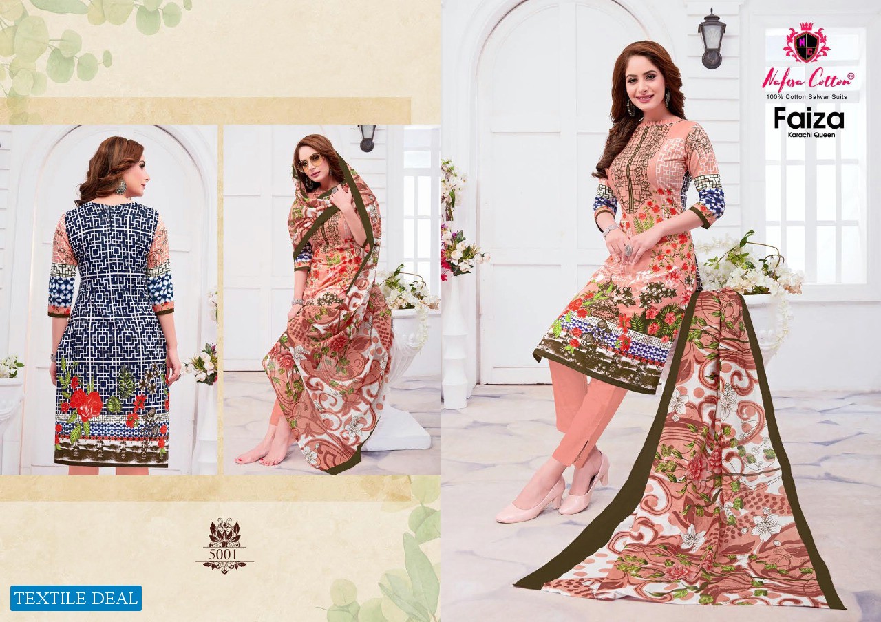Nafisa Faiza Karachi Cotton Vol-5 Wholesale Dress Material