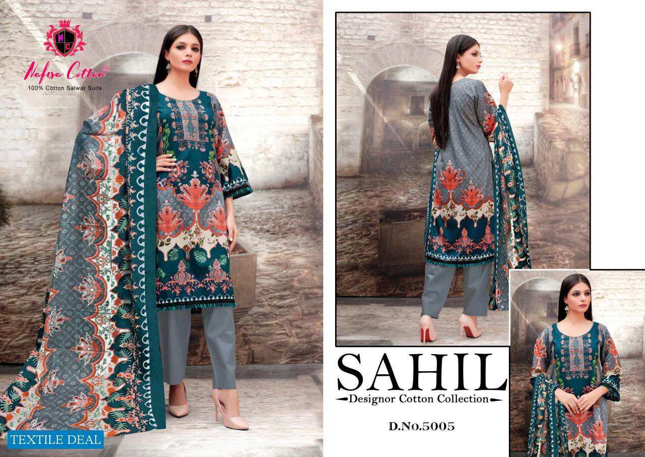 Nafisa Sahil Vol-5 Wholesale Karachi Printed Dress Material