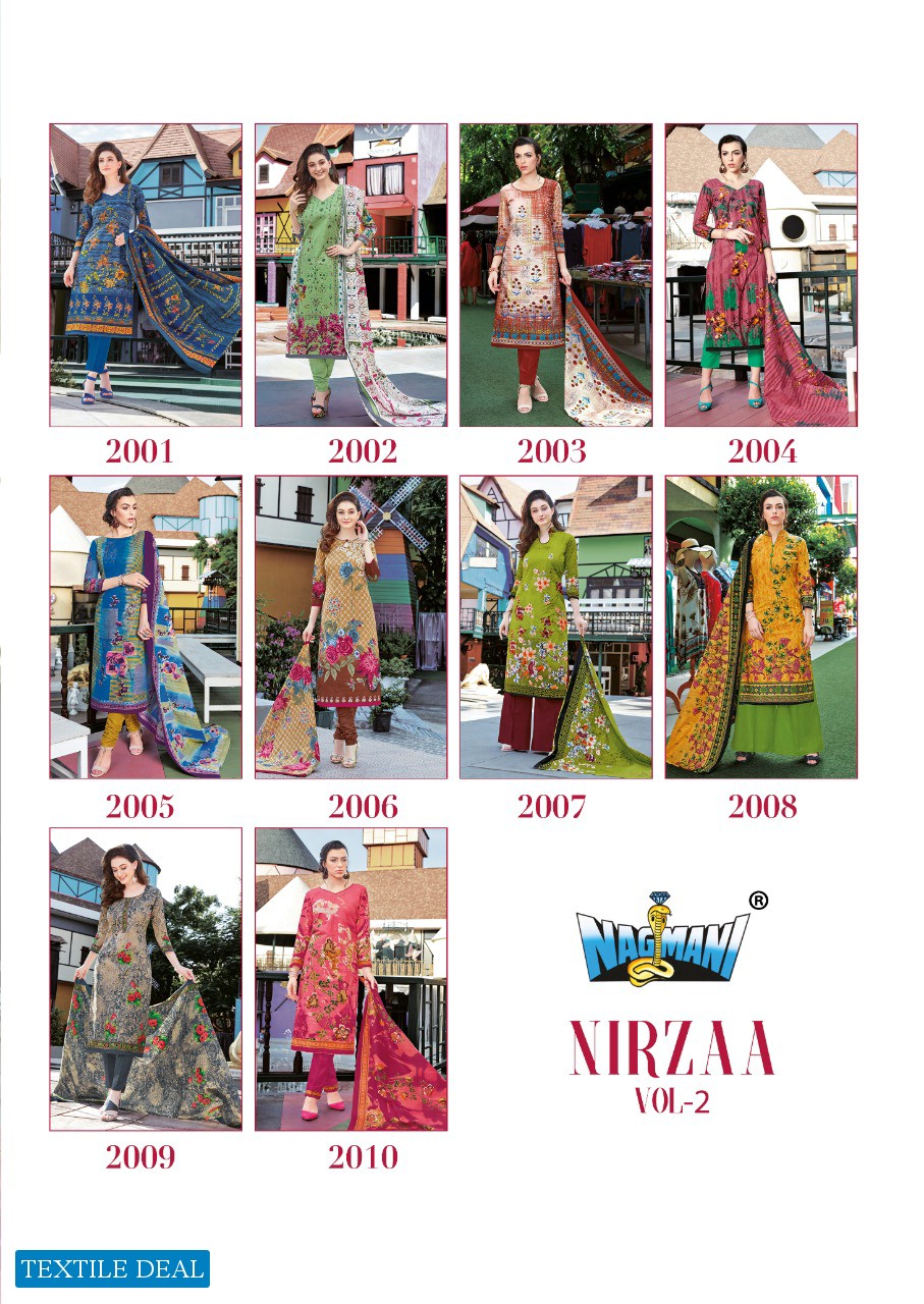 Nagmani Nirzaa Vol-2 Wholesale Printed Woman Dress Material