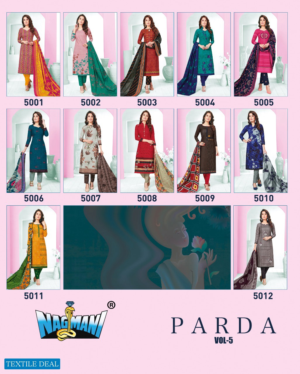 Nagmani Parda Vol-5 Wholesale Printed Dress Material