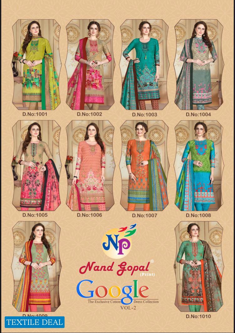 Nand Gopal Google Vol-2 Wholesale Bulk Shopping Formal Dress Material