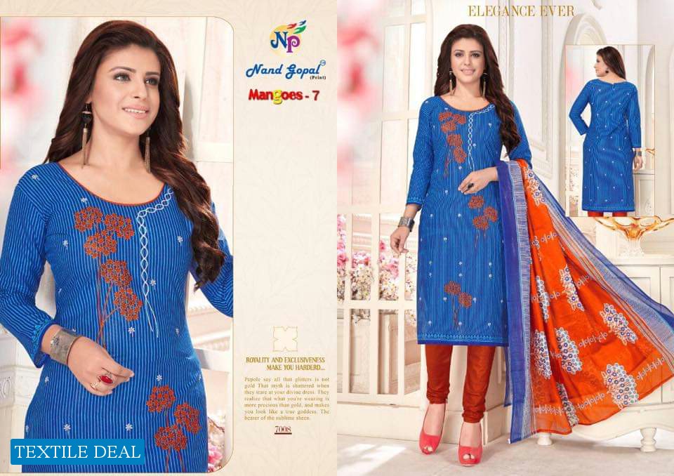 Nand Gopal Mangoes Vol-7 Wholesale Dress Material
