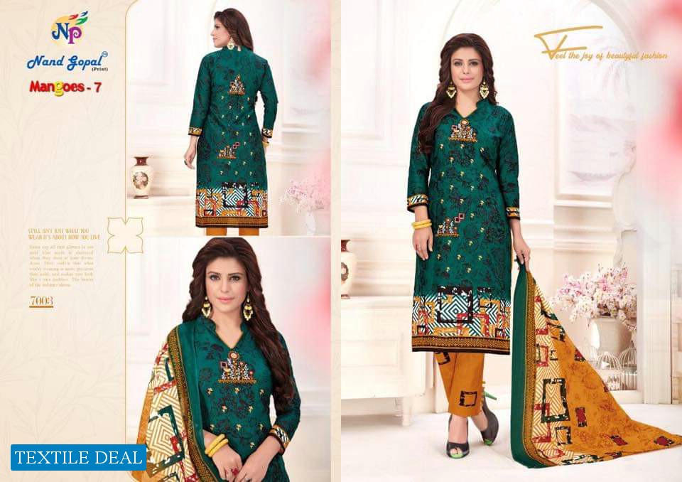 Nand Gopal Mangoes Vol-7 Wholesale Dress Material