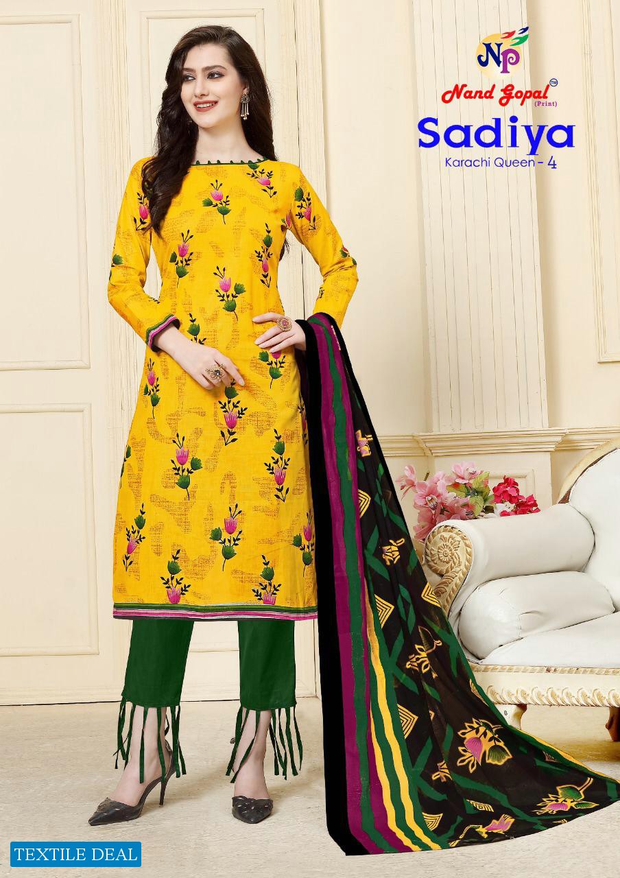 Nand Gopal Sadiya Karachi Vol-4 Wholesale Formal Dress Material