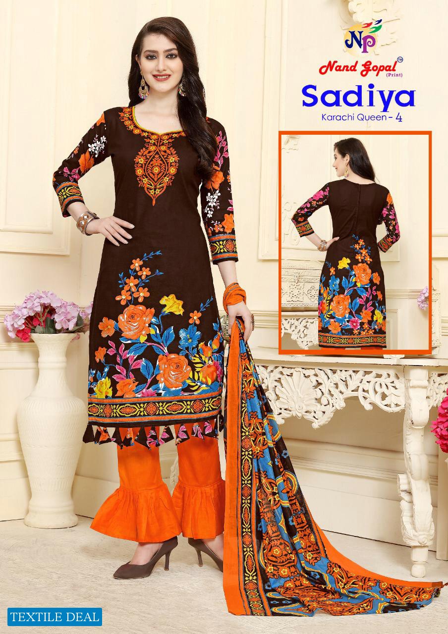 Nand Gopal Sadiya Karachi Vol-4 Wholesale Formal Dress Material