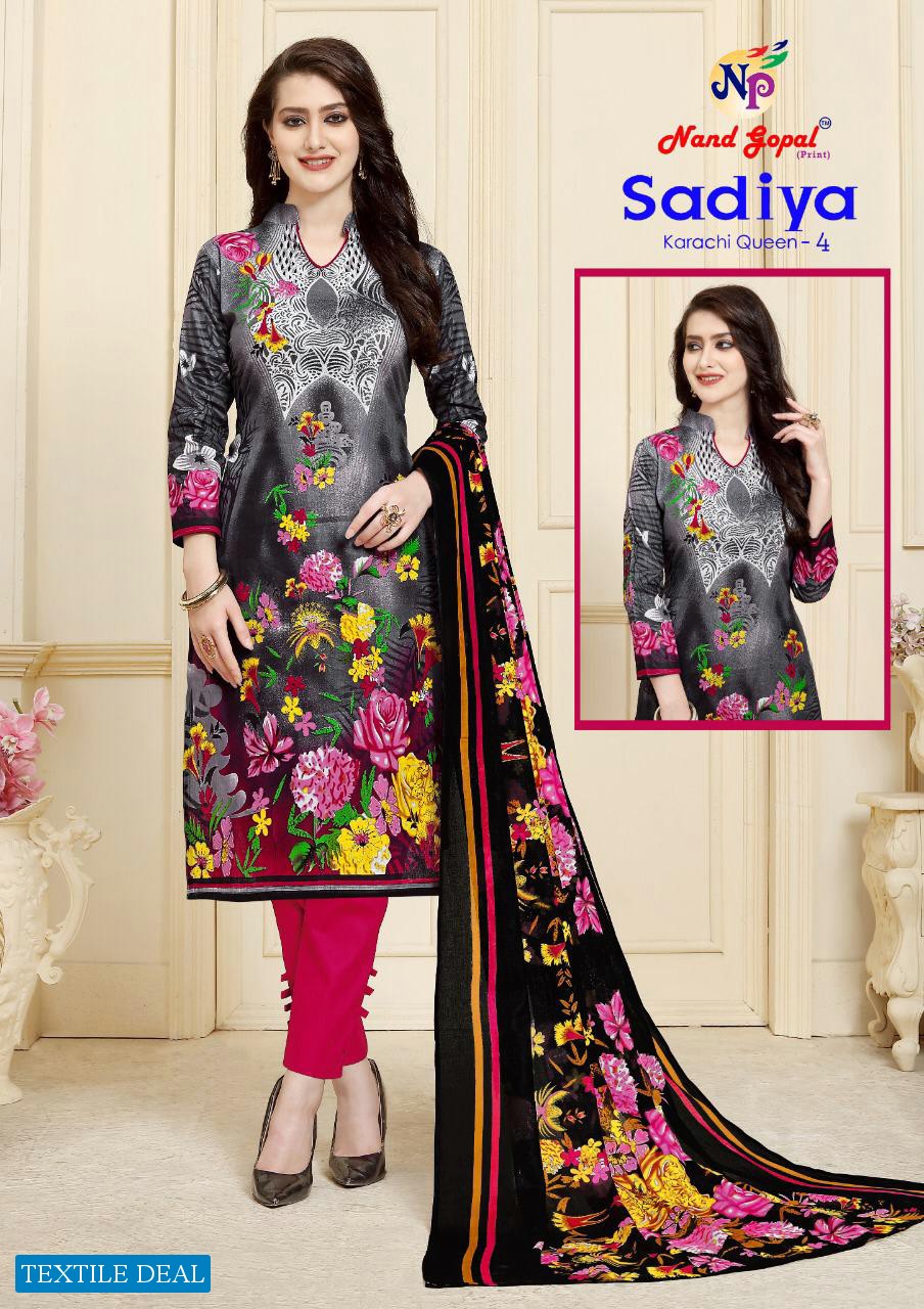 Nand Gopal Sadiya Karachi Vol-4 Wholesale Formal Dress Material