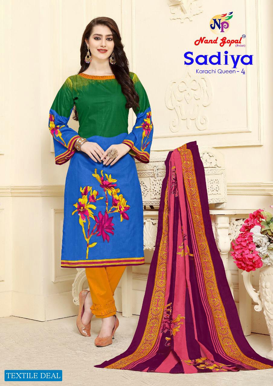 Nand Gopal Sadiya Karachi Vol-4 Wholesale Formal Dress Material