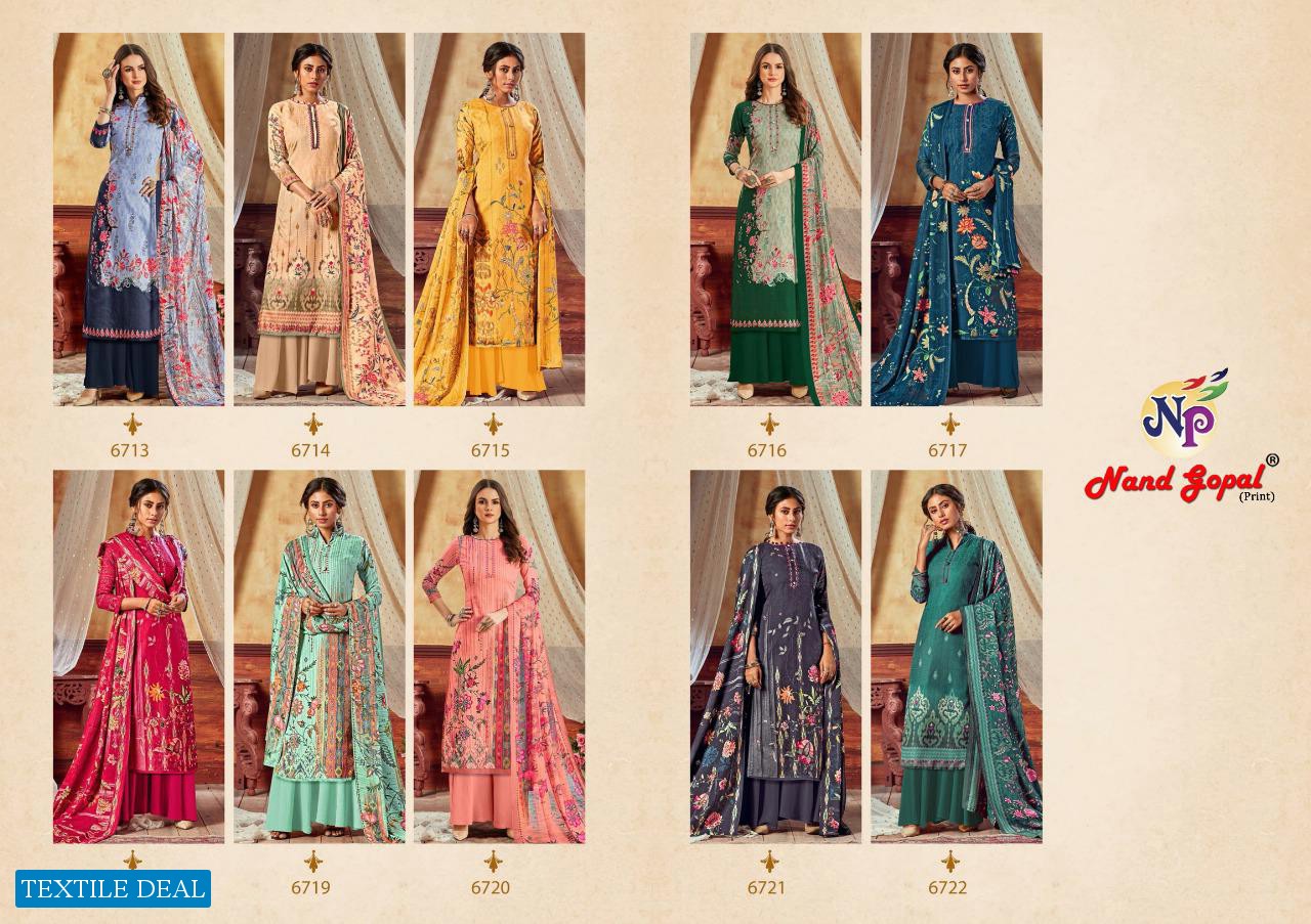 Nand Gopal Taj Karachi Printed Dress Material Catalogs