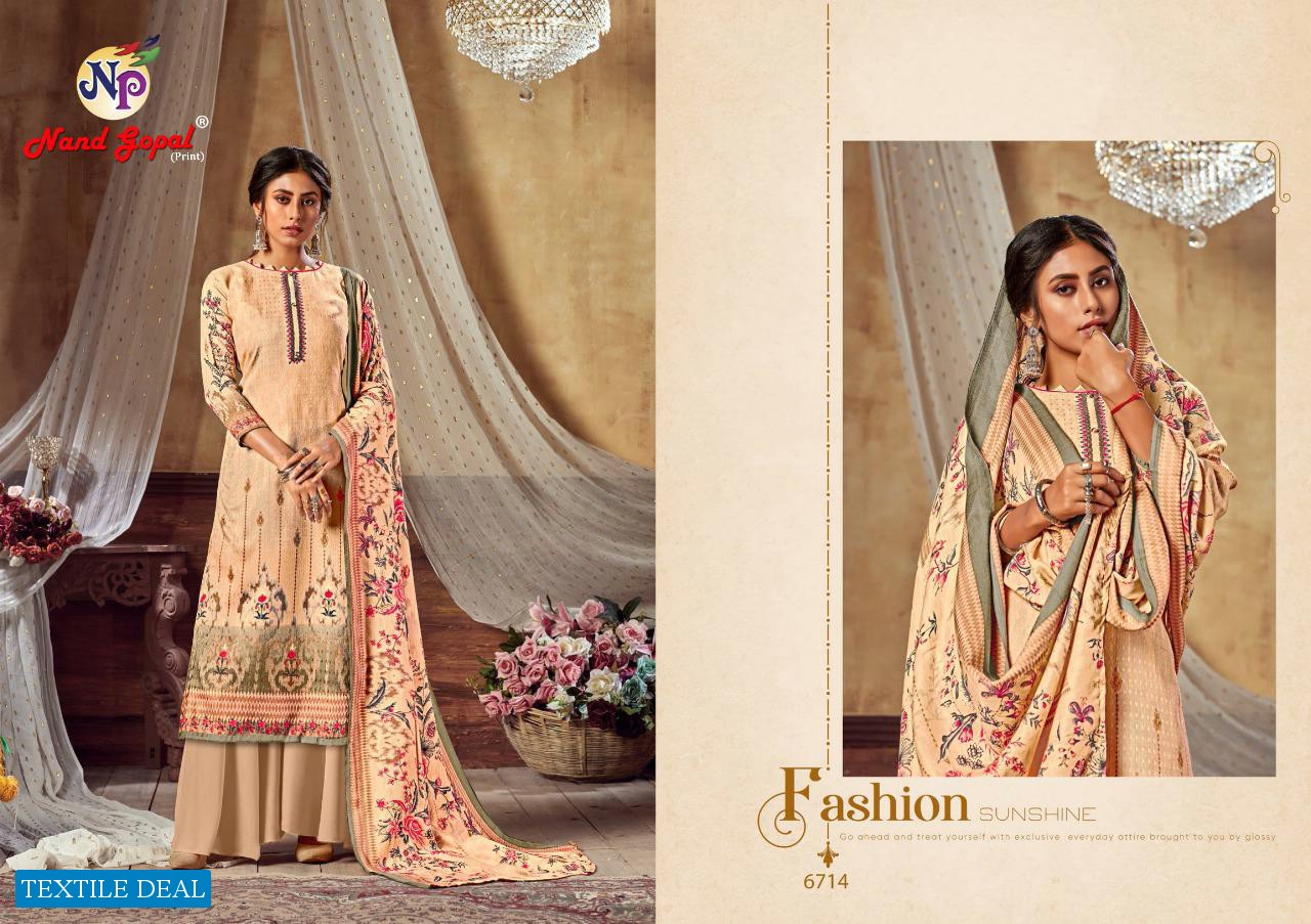 Nand Gopal Taj Karachi Printed Dress Material Catalogs