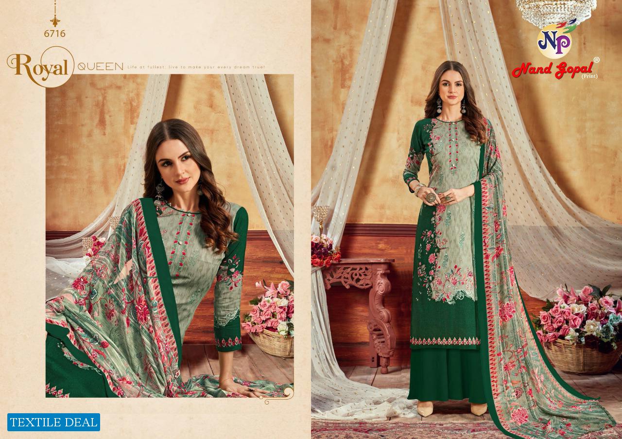 Nand Gopal Taj Karachi Printed Dress Material Catalogs